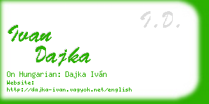 ivan dajka business card